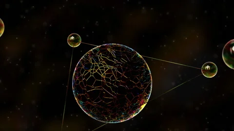 Abstract dark matter 3d render Vídeos de archivo 220106159