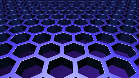 Abstract dark metal hexagonal grid background animation. seamless motion design Stock Footage 232587513