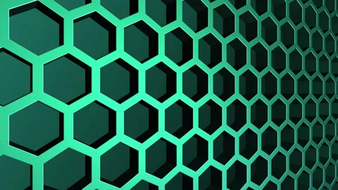 Abstract dark metal hexagonal grid background animation. seamless motion design Video stock 232772486