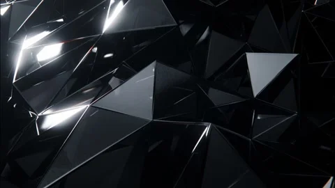 Abstract Dark Metallic Angular Crystal Fragments 库存影片 345787530