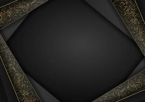 Abstract dark metallic overlap background. Luxury Abstract 3D background with Stock Illustration