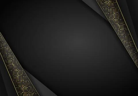 Abstract dark metallic overlap background. Luxury Abstract 3D background with Stock Illustration