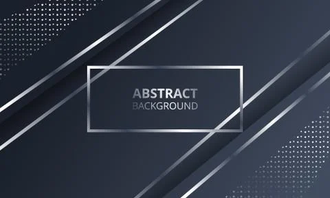 Abstract Dark Metallic Silver Frame Tech Elegant Design Background Template Stock-Illustration