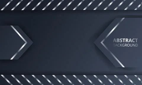 Abstract Dark Metallic Silver Frame Tech Elegant Design Background Template Stock Illustration