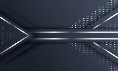 Abstract Dark Metallic Silver Frame Tech Elegant Design Background Template Illustrazione stock