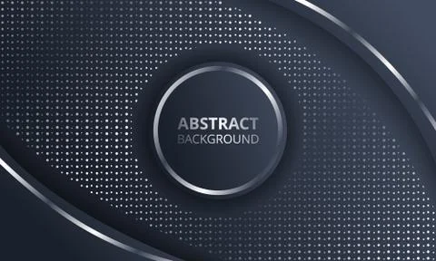 Abstract Dark Metallic Silver Frame Tech Elegant Design Background Template Stock Illustration