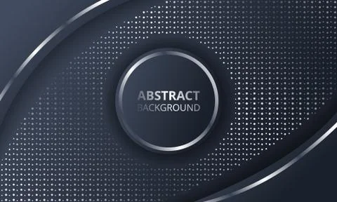 Abstract Dark Metallic Silver Frame Tech Elegant Design Background Template Stock-Illustration