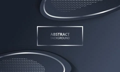 Abstract Dark Metallic Silver Frame Tech Elegant Design Background Template Stock Illustration