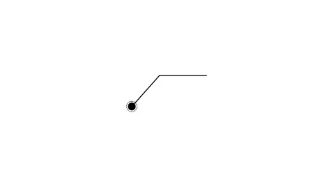 Abstract dark minimal callout leader line with dashed circle pointer 4k 25fps Video stock 342752041