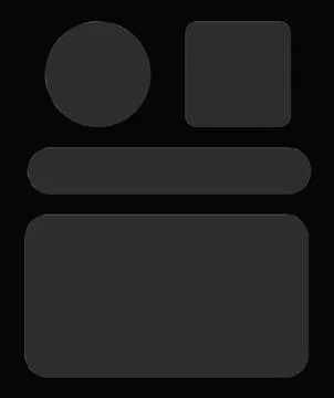 Abstract dark mode UI mockup featuring geometric shapes with a liquid glass.. Illustrazione stock