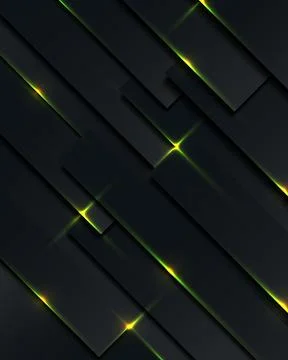 Abstract dark modern background with matte black rectangles and neon green .. 스톡 일러스트