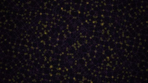 Abstract Dark Mosaic Pattern with Glowing Yellow Dots. Stock Footage 333911912