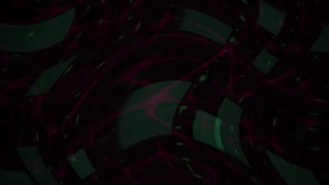 Abstract Dark Motion Background with Pulsing Geometric Shapes and Glowing R.. Stock Footage 341776152