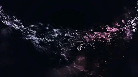Abstract dark motion graphic with flowing glowing light trails Stock Footage 327501137