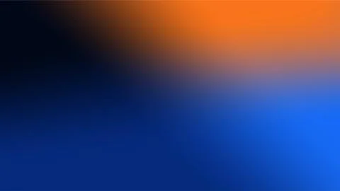 Abstract dark navy blue and vibrant orange pixelated gradient background fo.. Stock Illustration