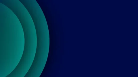 Abstract Dark Navy Blue Background with Elegant Teal Curved Paper Layer Wav.. Stock Footage 345715945