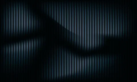 Abstract dark navy blue background with vertical stripes and wavy shadow gr.. 스톡 일러스트