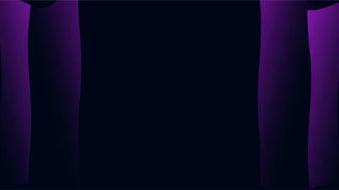 Abstract dark navy blue background with glowing purple neon lighting curtai.. Stock Illustration
