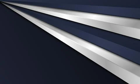 Abstract dark navy triangle and silver metallic background. Vector illustration. 스톡 일러스트