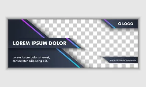 Abstract Dark Neon Background Technology Banner Stock Photos