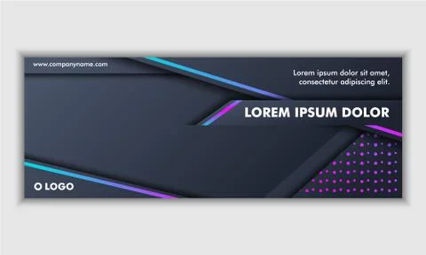 Abstract Dark Neon Background Technology Banner Stock Photos