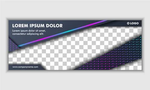Abstract Dark Neon Background Technology Banner Stock Photos