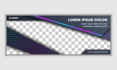 Abstract Dark Neon Background Technology Banner Stock Photos