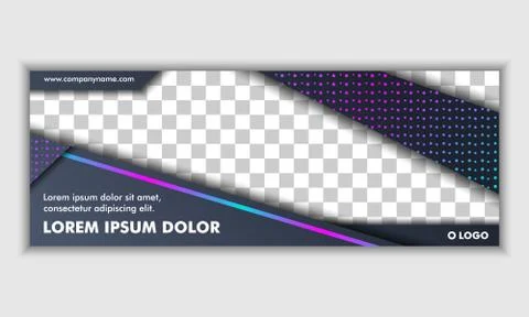 Abstract Dark Neon Background Technology Banner Stock Photos