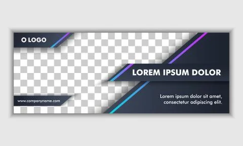 Abstract Dark Neon Background Technology Banner Stock Photos