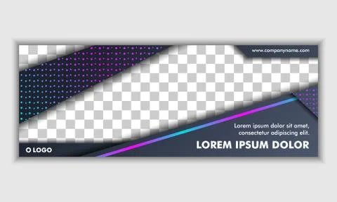 Abstract Dark Neon Background Technology Banner Stock Photos