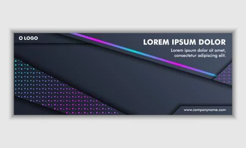 Abstract Dark Neon Background Technology Banner Stock Photos