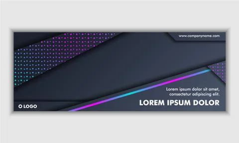 Abstract Dark Neon Background Technology Banner Stock Photos