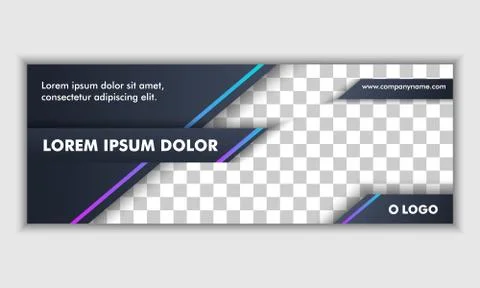Abstract Dark Neon Background Technology Banner Stock Photos