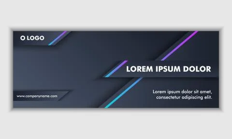 Abstract Dark Neon Background Technology Banner Stock Photos