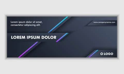 Abstract Dark Neon Background Technology Banner Stock Photos