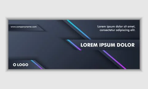 Abstract Dark Neon Background Technology Banner Stock Photos