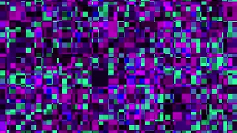 Abstract Dark Neon Mosaic Background Loop Video stock 240323039