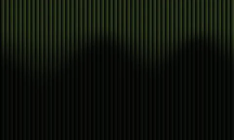 Abstract dark olive green background with 3D fluted vertical texture and wa.. Stock-Illustration