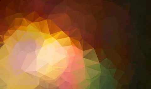 Abstract Dark Orange, red polygonal pattern. A vague abstract illustration wi Stock Illustration