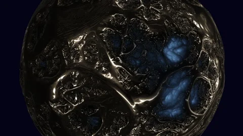 Abstract dark organic liquid surface with blue glow, macro science background Stock Footage 333163201
