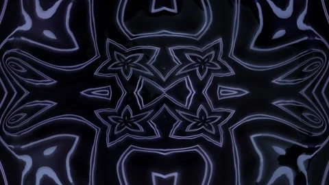 Abstract dark pattern with floral shapes and smooth curves Stock Footage 339964314