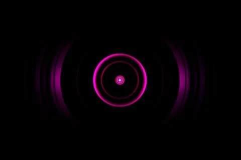 Abstract dark ping ring with sound waves oscillating background Stock Illustration