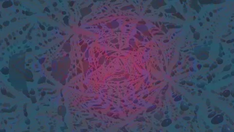Abstract dark pink and blue particle mesh motion background a deep and digital Stockbeeldmateriaal 335975648