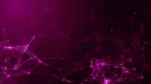Abstract dark pink technological network connection points background loop Stock Footage 327625465