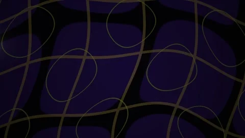 Abstract Dark Purple Background with Intersecting Wavy Lines and Circular P.. Stock Footage 340487905
