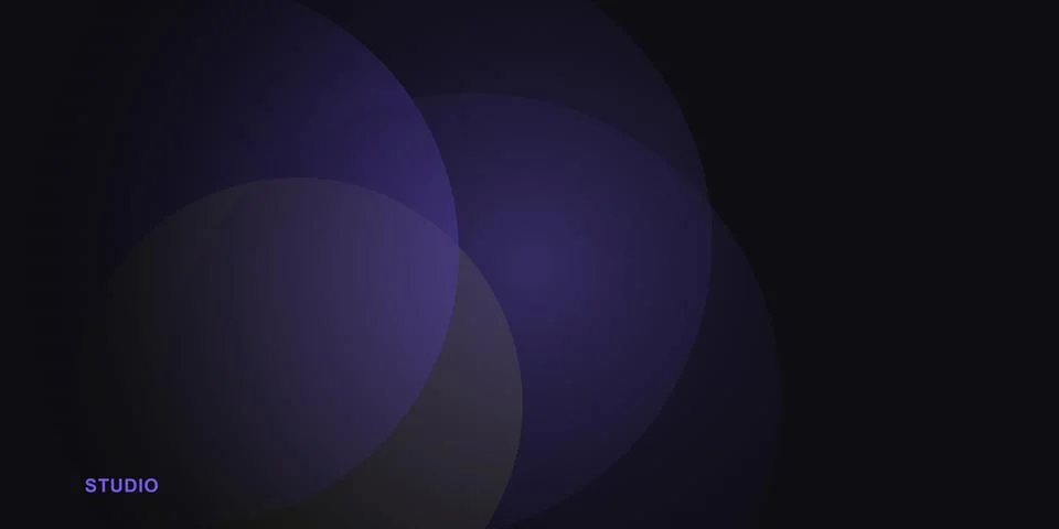 Abstract dark purple background with overlapping circles Stock Illustration