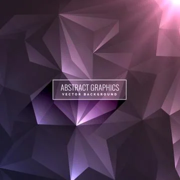 Abstract dark purple background with triangle shapes Stock Illustration