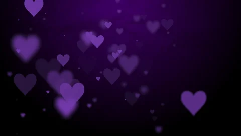 Abstract Dark Purple Hearts Loop Background Stock Footage 328278887