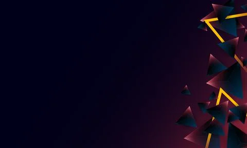 Abstract dark purple polygon triangles shape pattern on background. Illustrazione stock