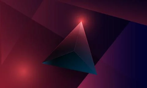 Abstract dark purple polygon triangles shape pattern on background. Illustrazione stock